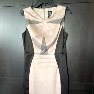 Jax Pink and black sleeveless cocktail dress.